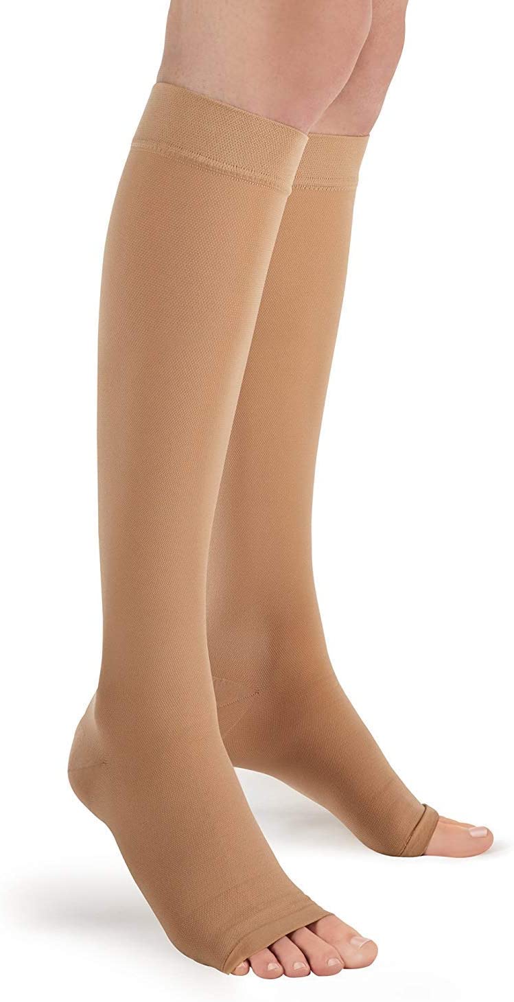 Futuro Open Toe Stocking, Unisex, Firm Compression, 20-30 mm/Hg, Helps Relieve Symptoms of Mild Varicose Veins